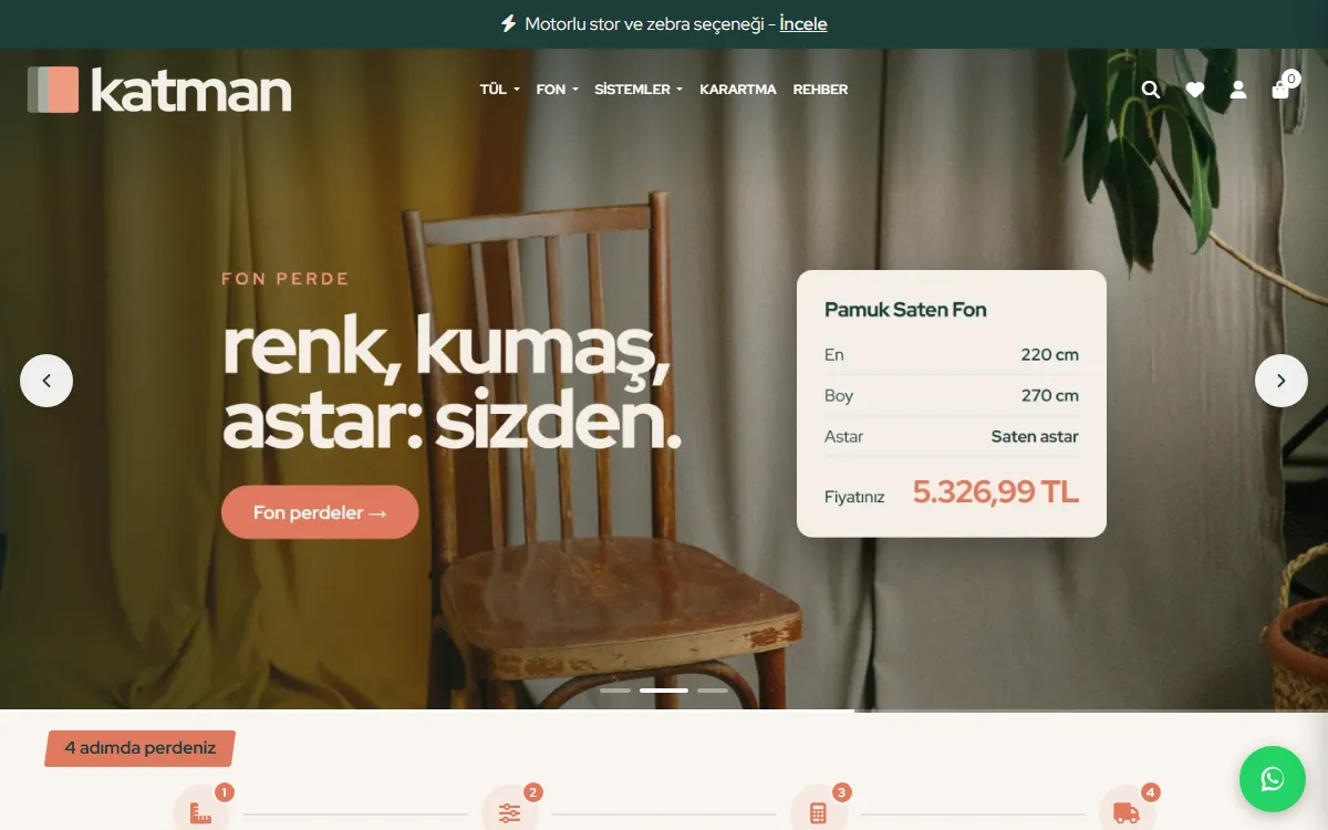 Perde & Stor — V2 · Katman – Perde e-ticaret sitesi örneği (canlı demo mağaza)